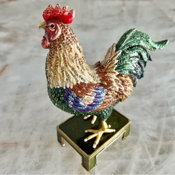 JAY STRONGWATER Collectors Jarvis Provence 6.5” Rooster with Bonus Display Stand - Picture 4 of 15